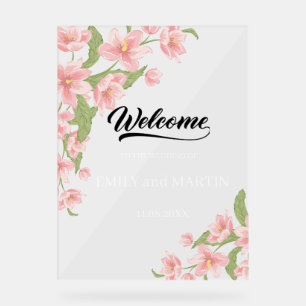 Welcome to the wedding; Personalised Acrylic Sign