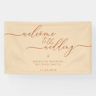 Welcome to the wedding signature party entrance banner