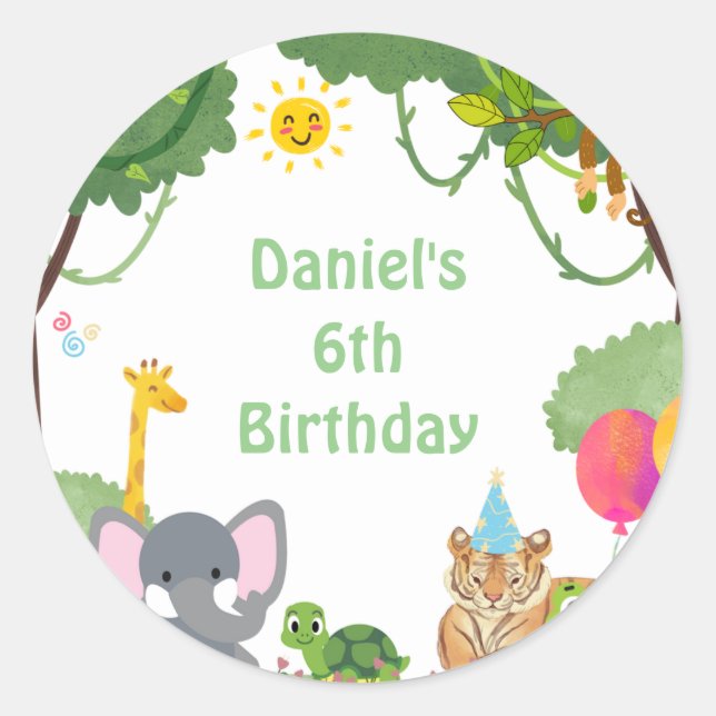 welcome to the wild! classic round sticker (Front)