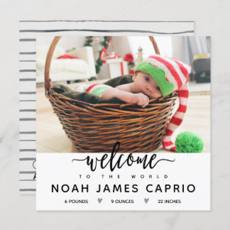 Welcome to the World Baby Announcement Heart