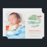 Welcome to the World Birth Announcement - Red<br><div class="desc">Welcome your little one to the world with this illustrated photo card.</div>