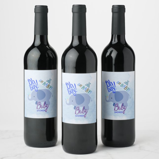 Welcome to the World, Little Guy! Wine Label (Bottles)