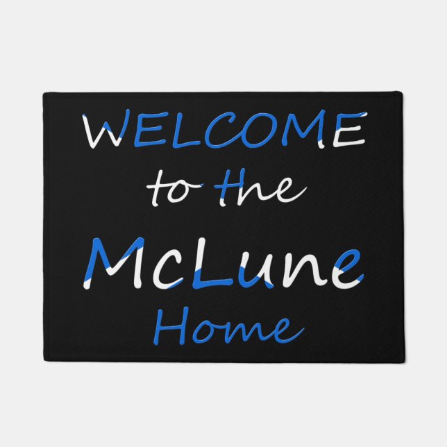 Welcome to the YourName Home on Scottish Flag dmt Doormat (Front)