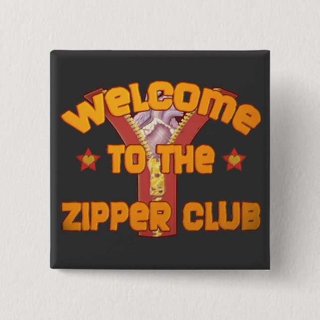 Welcome to the Zipper Club 15 Cm Square Badge (Front)