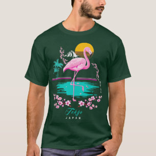 Welcome to Tokyo Japan Flamingo Sakura Love Design T-Shirt