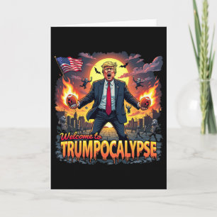 Welcome To Trump-ocalypse Funny Donald Trump Hallo Card
