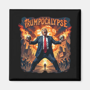 Welcome To Trump-ocalypse Funny Donald Trump Hallo Magnet