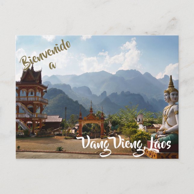 Welcome to Vang Vieng, Laos postcard (Front)