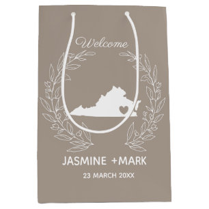 Welcome to Virginia wedding party custom Medium Gift Bag