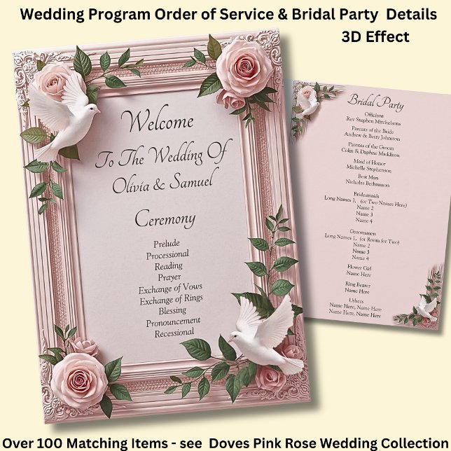 Welcome to Wedding Ceremony, Pink Roses & Doves  (Creator Uploaded)