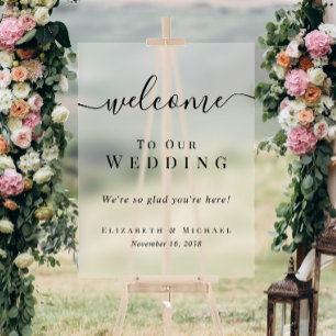 Welcome To Wedding Frosted Acrylic Sign