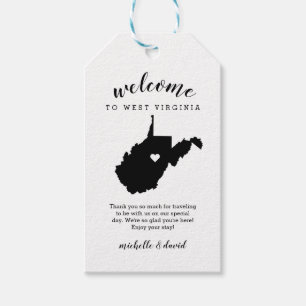 Welcome to West Virginia   Calligraphy Wedding Gift Tags