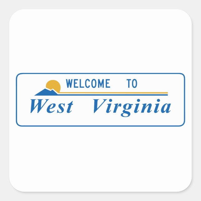 Welcome to West Virginia - USA Square Sticker (Front)