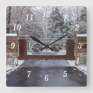 Welcome To Winter Wall Clock