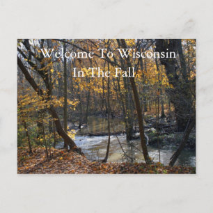 Welcome To Wisconsin In The Fall Postcard