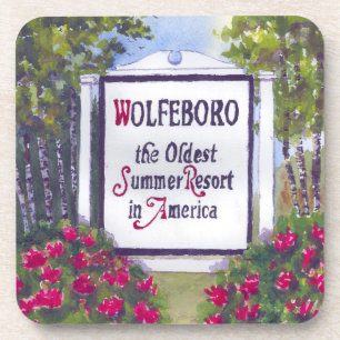Welcome to Wolfeboro NH Sign Coaster
