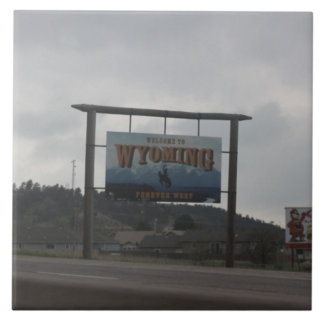 Welcome to Wyoming Ceramic Tile (Front)