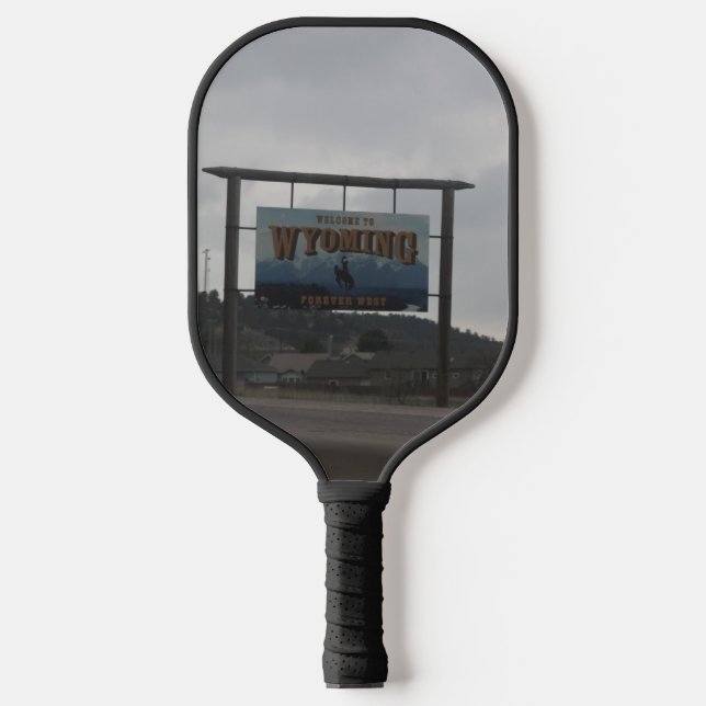 Welcome to Wyoming  Pickleball Paddle (Front)
