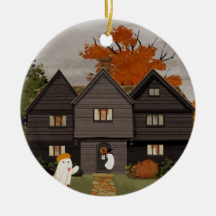 Welcome to your haunted house ceramic tree decoration