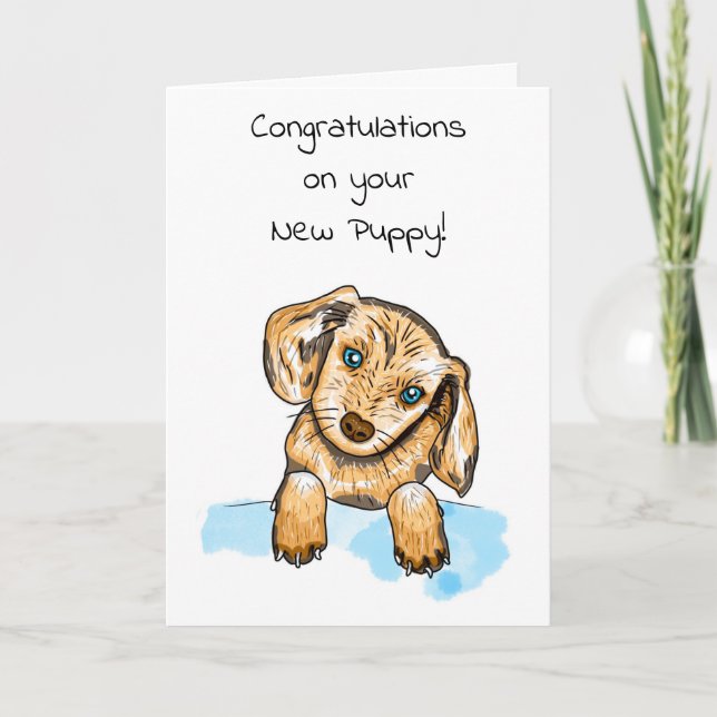 Welcome to your New Puppy!  Card (Front)