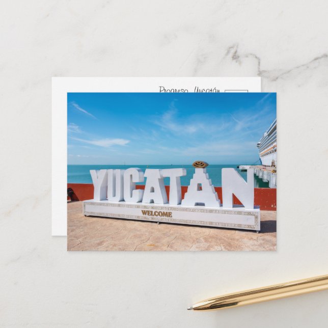 Welcome to Yucatán Postcard (Front/Back In Situ)