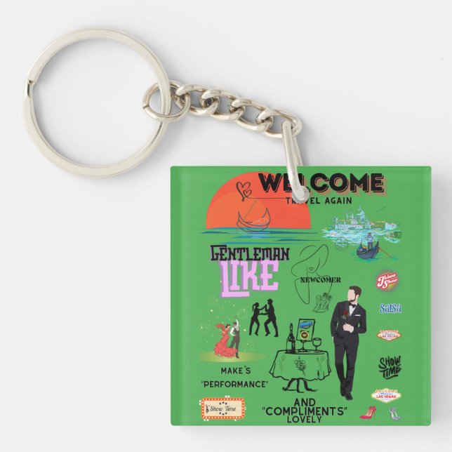 WELCOME TRAVEL AGAIN KEY RING (Front)