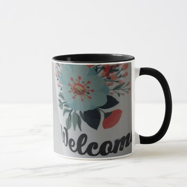 Welcome vintage floral mug (Right)