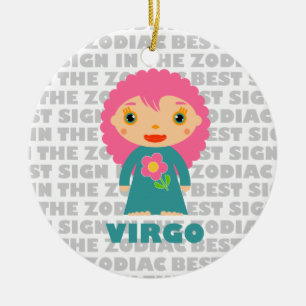 Welcome Virgo Zodiac Baby! Ceramic Tree Decoration