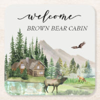 Welcome Watercolor Forest Cabin Home Rental