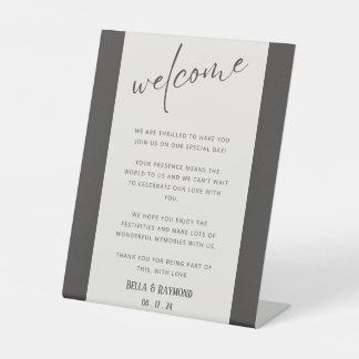 Welcome We are So Thrilled to Have You Custom Ped Pedestal Sign