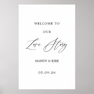 Welcome Wedding Backdrop Poster