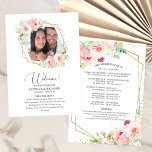 Welcome Wedding Ceremony Program Blush Floral Programme<br><div class="desc">Welcome Wedding Ceremony Program Blush Floral</div>