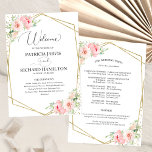 Welcome Wedding Ceremony Program Elegant Floral Programme<br><div class="desc">Welcome Wedding Ceremony Program Elegant Floral</div>