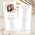 Welcome Wedding Ceremony Program Greenery 4x9 Programme<br><div class="desc">Welcome Wedding Ceremony Program Greenery 4x9 Card</div>
