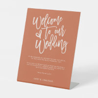 Welcome Wedding COVID Safety Script Terracotta 
