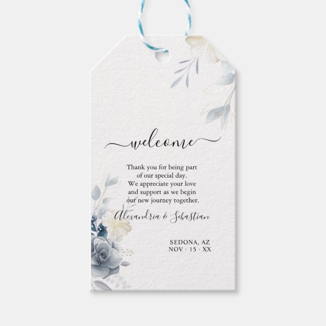 Welcome Wedding Favour Gift Tag (Front)