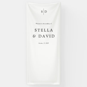 Welcome Wedding Monogram Vinyl Banner