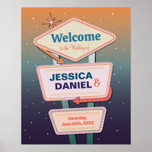 Welcome Wedding Poster Sign Las Vegas