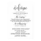 Welcome wedding program sign