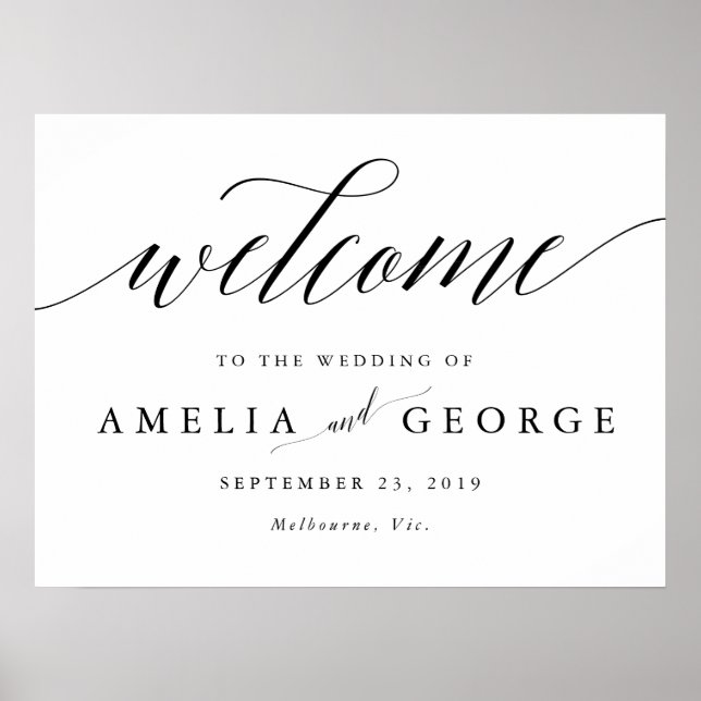 Welcome wedding sign (Front)
