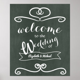 Welcome Wedding Sign Vintage Chalkboard Budget