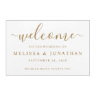 Welcome Wedding Sign White Gold Acrylic Print