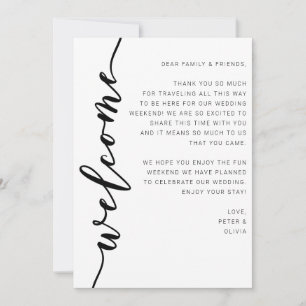 Welcome Wedding Weekend Itinerary Cards