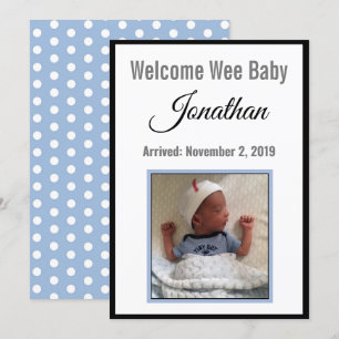 Welcome Wee Baby NAME Announcement