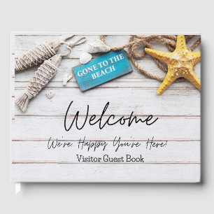 Welcome We're Happy You're Here! , Beach House Guest Book