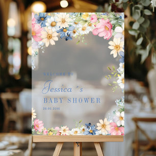 Welcome! Wildflower, Baby Shower Acrylic Sign