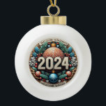 Welcome winter 2024 ceramic ball christmas ornament<br><div class="desc">Welcome winter 2024</div>