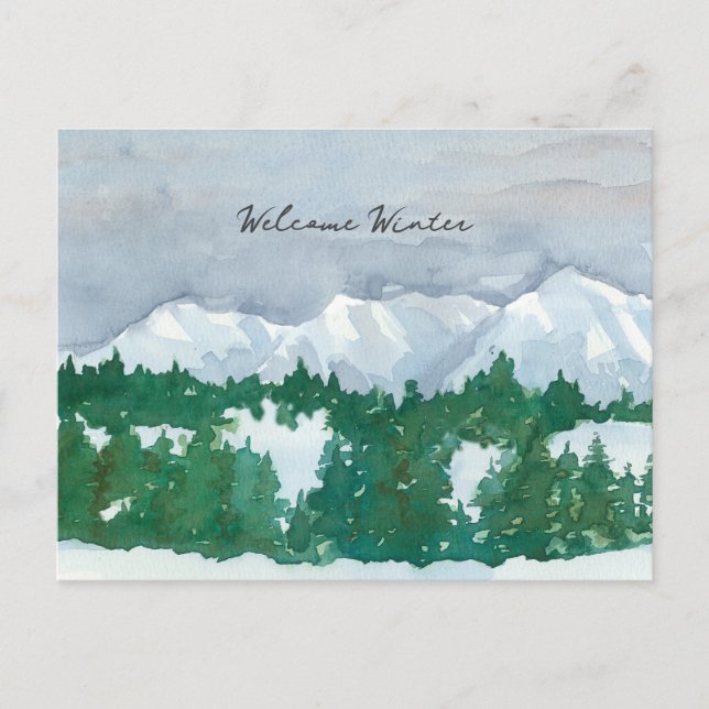 Welcome Winter Holiday Postcard (Front)