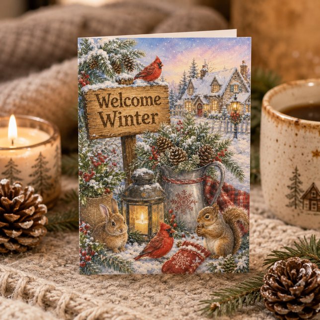 Welcome Winter Thinking of You Holiday Card (Creator Uploaded)
