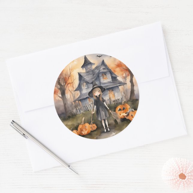  Welcome Witch AI Generated Halloween Sticker (Envelope)